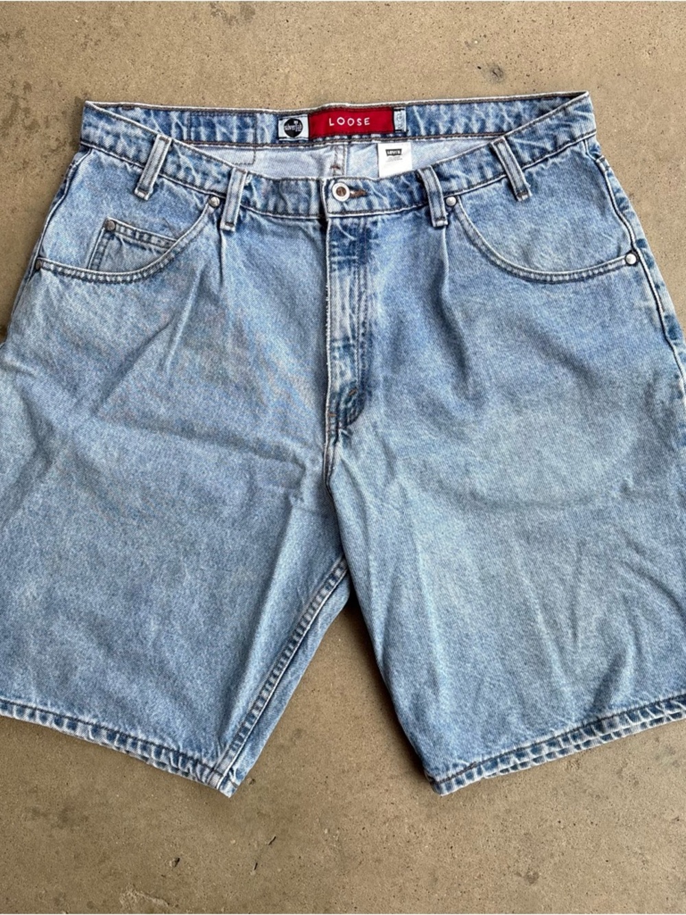 Vintage Levi's Silvertab Jean Shorts LOOSE Fit Men's 38 90s Made in USA